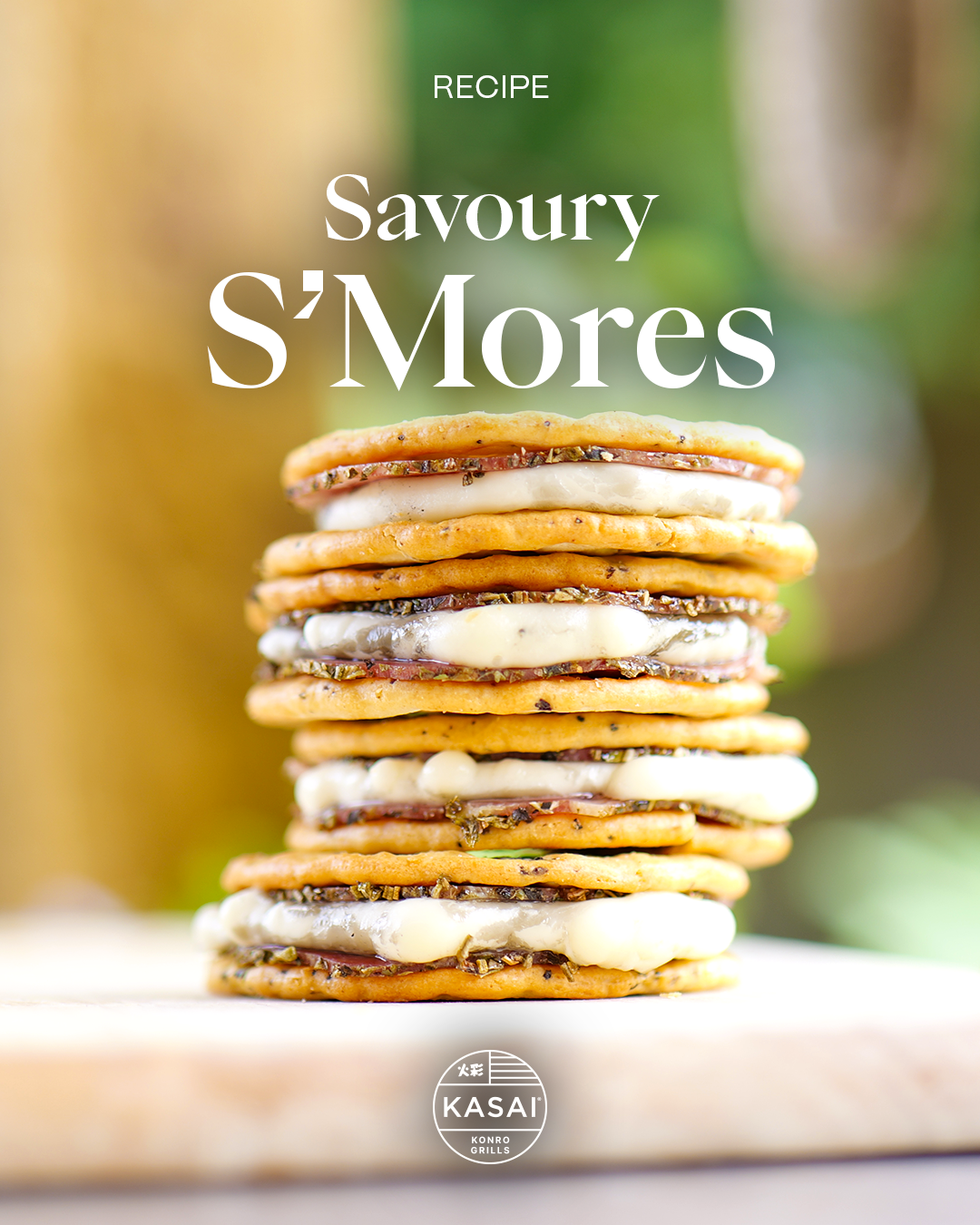 Savoury Cheese S'mores with Babybel, Crackers & Cured Meats