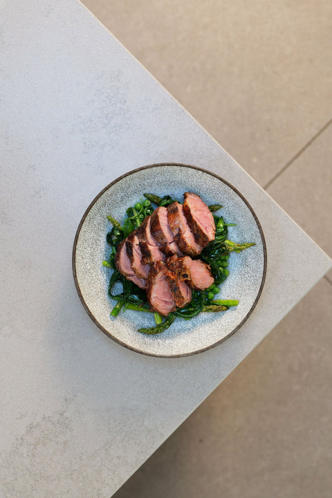 Spiced Tomato, Rosemary & Roasted Garlic Lamb Fillet