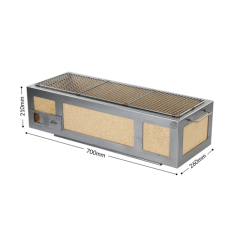 Long Kasai Konro Grill with Stainless Steel Frame