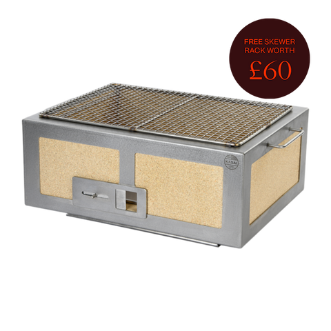 Medium Wide Kasai Konro Grill with Stainless Steel Frame
