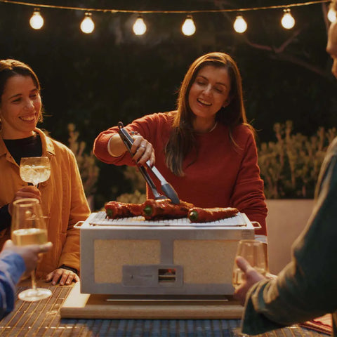 Medium Wide Kasai Konro Grill with Stainless Steel Frame